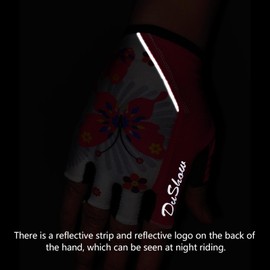 DuShow Cycling Gloves Women Half Finger,Gel Padded Bike Gloves Anti-Slip Shock-Absorbing Fingerless Bicycle Short Gloves,Workout Gloves Women Pink Butterfly-S ﻿