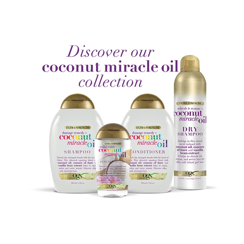 OGX Extra Strength Refresh Restore + Dry Shampoo, Coconut Miracle