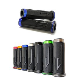 BLACK MOTORCYCLE 7/8" HAND GRIPS HANDLE BAR GEL FOR YAMAHA YZF 600 R1 R1M R6 R6S(Blue)