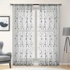 HOMEIDEAS Grey Sheer Curtains 52 X 96 Inches Length 2