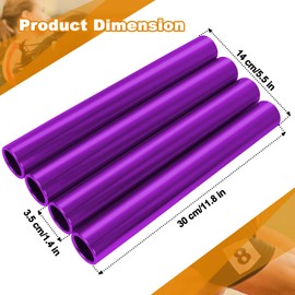 Supvision Aluminum Alloy Relay Batons for Track and Field 4 Piece Set Durable Lightweight for Sports Teams Suitable for Athletes Seeking High-Performance Equipment in Outdoor Activities Dark Purple