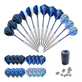 Meryado 12 Piezas De Acero Cobre Punta De Aguja Para Dardos