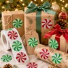 Christmas Candy Swirl Stickers 1 Inch Foil Stickers for Holiday
