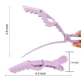 Ondder 24 Pack Alligator Hair Clips for Styling Sectioning Large Salon Pro Barber Clips for Hair Coloring Cutting Sectioning Big Gator Cutting Hair Clips Hair Styling Accessories for Women Girls