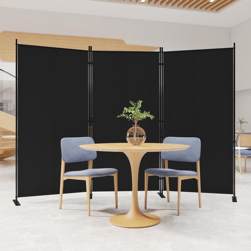 C-Hopetree 3 Panels Room Divider, 6 Ft Tall Indoor Folding