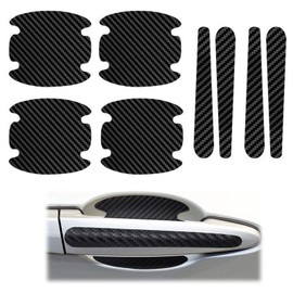 Car Door Handle Protectors,8 Pcs Car Door Handle Protective Film Auto Door Handle Protective Film Car Door Handle Scratch Protector Black Sticker Protector Anti-Scratches Door Side Handle Paint Guard