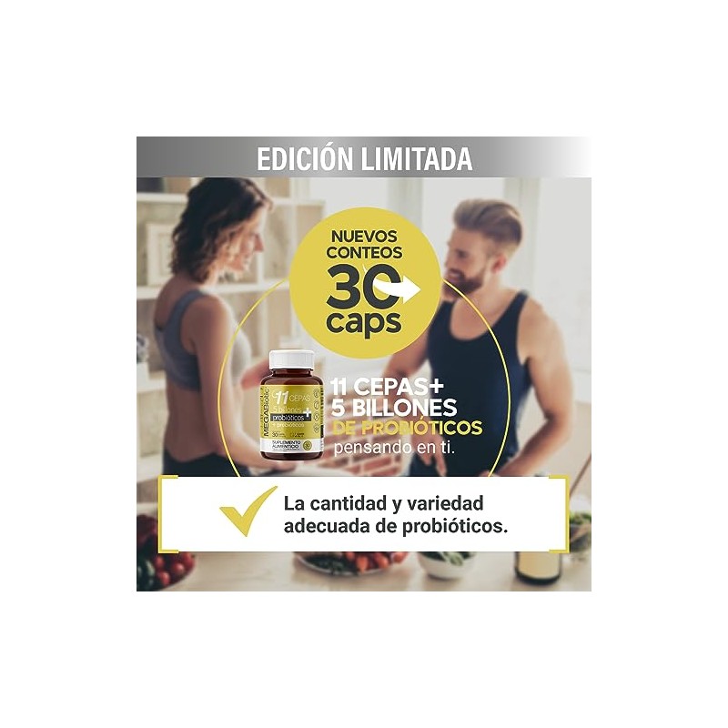 Megabiotic Probióticos Billones Cepas Días Prebióticos Inulina Agave Lactobacilos Aloe