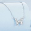 PAHALA 925 Sterling Silver Butterfly With Crystals CZ Pendant Necklace
