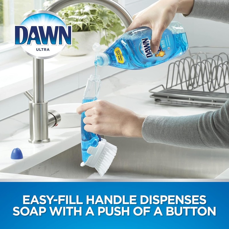 Soap Dispensing Dish Brush for Dawn Trigger Disign Kitchen