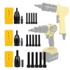 HIFESON Pneumatic Self-Locking Rivet Nut Gun Head(Replacement Mandrel Each 5pcs）for
