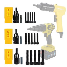 HIFESON Pneumatic Self-Locking Rivet Nut Gun Head(Replacement Mandrel Each 5pcs）for Pneumatic Rivet Nut Gun (1/4, 5/16, 3/8)