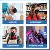 KN95 Face Masks Black Adults - 100 Pack Disposable Masks