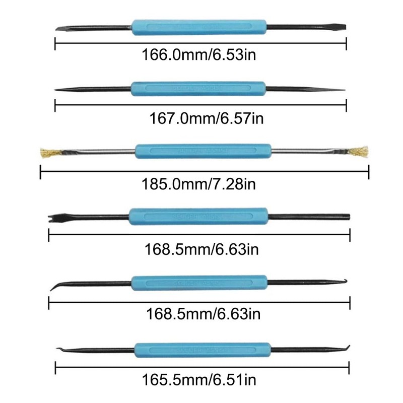 6 Pieces Soldering Aid Kit, Welding Assist Tools Brush Scraper