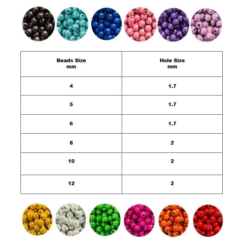 3D Illusion Miracle Acrylic Beads 10 mm / 25pcs (White)