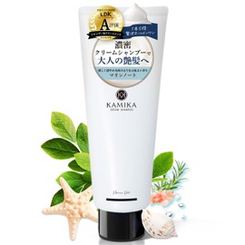 KAMIKA クリームシャンプー チューブタイプ 200g 白髪染め世代向け エイジングケア 頭皮ケア オールインワンシャンプー カミカ (マリンノートの香り)