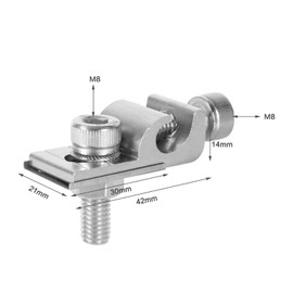 DEWIN Earth Clamp, Solar Panel Mounting Brackets, 4 Sets Solar Panel Bracket, Standard Solar Panel Grounding Clamp Buckle for Solar Mounting System