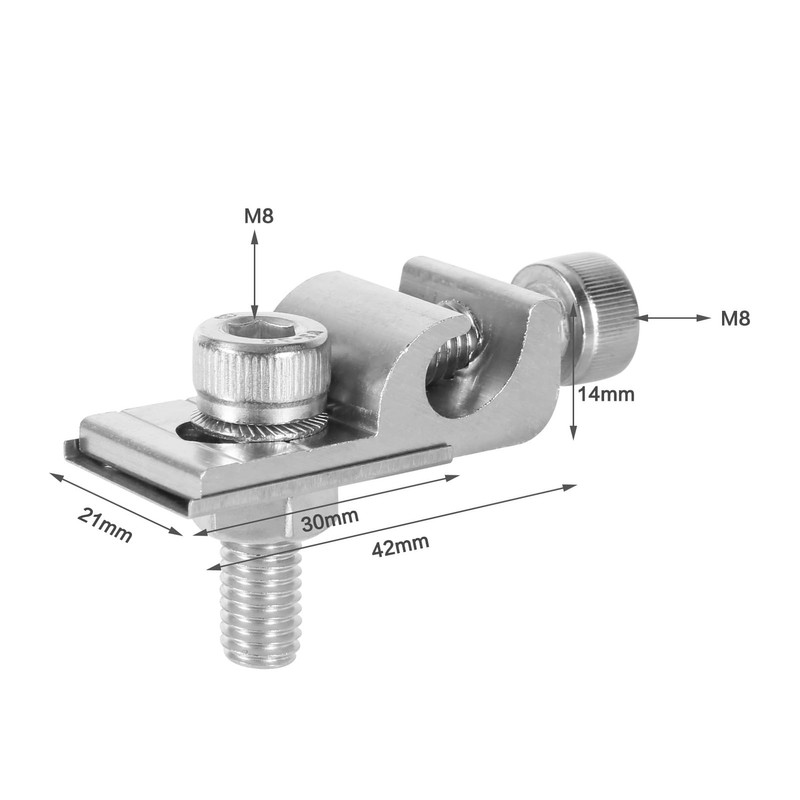 DEWIN Earth Clamp, Solar Panel Mounting Brackets, 4 Sets Solar