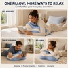 Ergonomic Prone Reading Pillow with Removable Headrest, Memory Foam Stomach-Lying