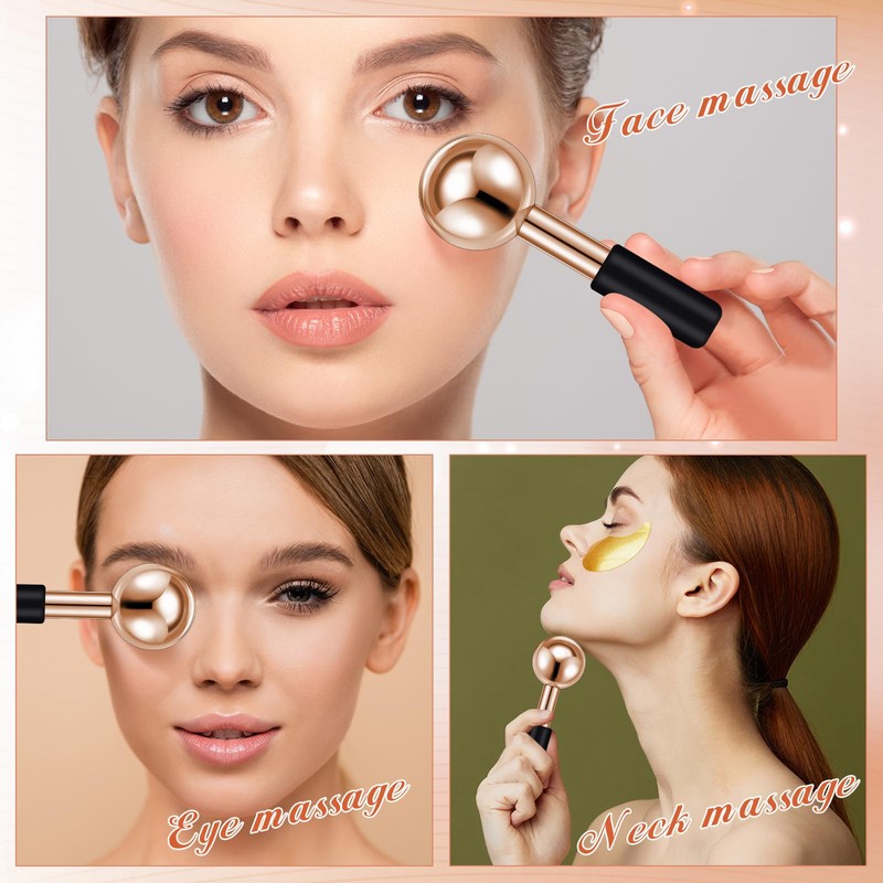 Baderke 2 Pcs Ice Globes for Facials Stainless Steel Cooling