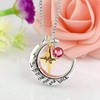 POWER WING Pink Birthstone Necklace October Birthday Gifts for Mom
