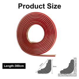 JUNART TPE Skirting Board Trim, Flexible Caulk Strip Moulding Trim, Self-Adhesive Edging Strip Coving for Wall, Ceiling, Corner Decoration, Worktops, Floor(12×9mm,300cm,Brown)