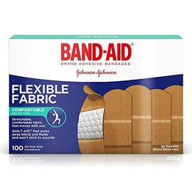 BAND-AID® Brand Flexible Fabric Bandages Assorted, 100 Count