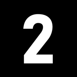 Pack of 5 5cm/2" Waterproof House Number Wheelie Bin Stickers - Recycling Box Text Sticker - Party Age Decorations - Numbers for Wheelie Bins - Peel & Stick (2)