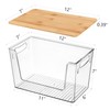 Hudgan Stackable Storage Container Bins Clear Plastic Open Front Storage