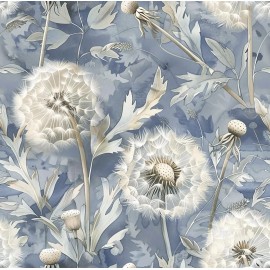 Jeweluck Floral Peel and Stick Wallpaper Vintage Blue Floral Wallpaper 16.9inx118.1in