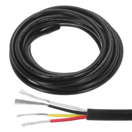 MECCANIXITY Red Black Yellow White Wire 4pin Extension Cable Cord Electrical Wire 20 AWG Parallel Wire Oxygen-Free Copper 10Ft Length for LED Strip Light