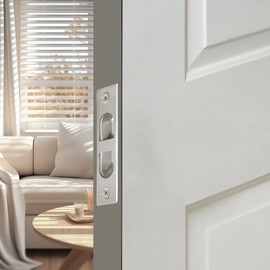 Fihatokus 1 Pack Pocket Door Edge Pull, 304 Stainless Steel Flush Edge Handle，Pocket Door Hardware,Silver-4 Inch