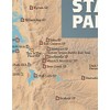 Utah State Parks Checklist Map 11x14 Print (Camel & Slate