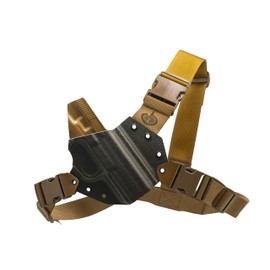 Kenai Chest Holster for an FN Herstal - MAS Grey/Coyote (Model - FNX .45 Tactical, fits Non-tac, Left)