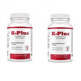 Pet Health Solutions K-Plus Potassium Citrate Plus Cranberry Supplement for Dogs - UTI Remedy Chewable Tablets - Supports Bladder Health - for Every Dog Breed, 200 Chewable Tablets