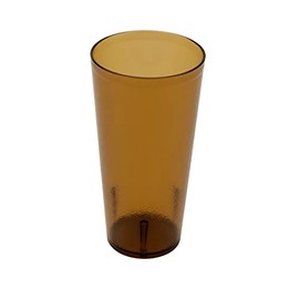G.E.T. 6624-1-A Heavy-Duty Plastic Restaurant Tumblers, 24 Ounce, Amber (Set of 12)" }
