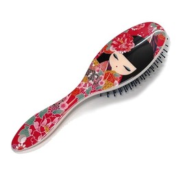 Kimmidoll Hair Brush, Comb, Kokeshi Doll, Scalp Massage (HANA)