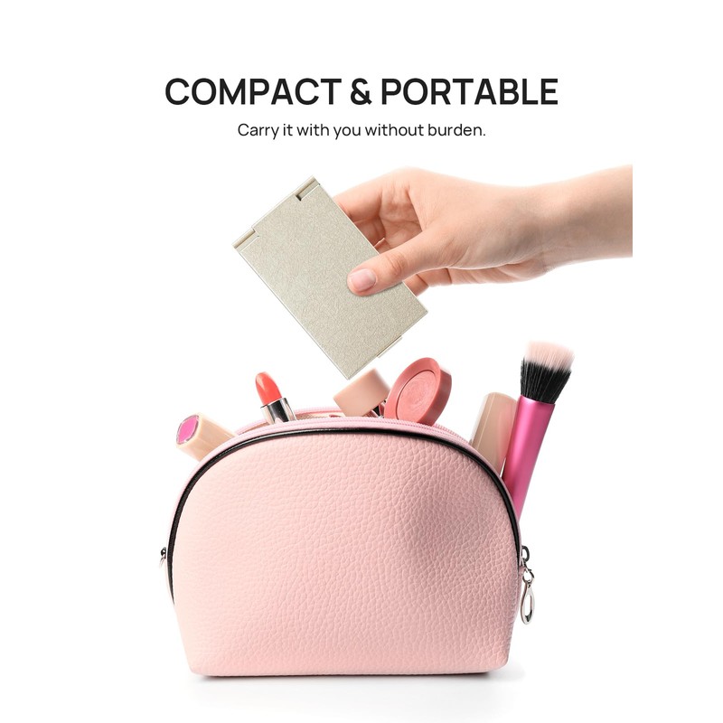 MIRRORNOVA Portable Folding Mirror, Ultra-Slim Durable Makeup Tabletop Mirror for