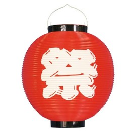 Heiko 009112646 Festival Poly Lanterns, Shakumaru, Red