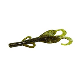Zoom Baby Brush Hog Bait, Green Pumpkin Gold