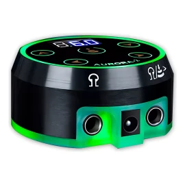 Aurora Pedal automático estético Aurora 2 Tattoo, color negro, fuente