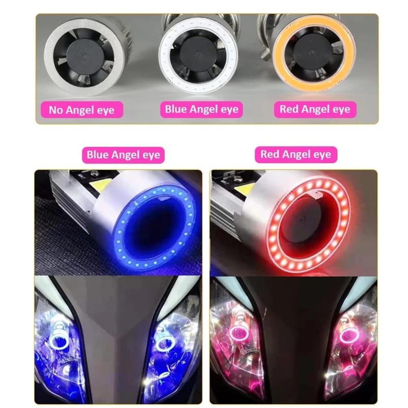 YSY BA20D LED Motorcycle Headlight Bulb Hi/Lo Beam 20W 2000LM