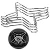 2-Piece Gas Stove Ring Reducer Trivet, Durable Silver Gas Cooker