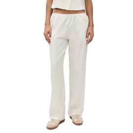 Lioness Women's in Bloom Pants, Ivory, Off White, Stripe, L