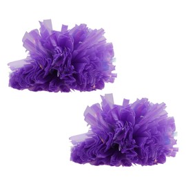 CAPASTEC 2pcs Cheerleading Pom Pom Pom with Baton Handle Cheerleader Poms 26cm Cheer Pom Sports Team Spirit Cheering,Colorful Purple