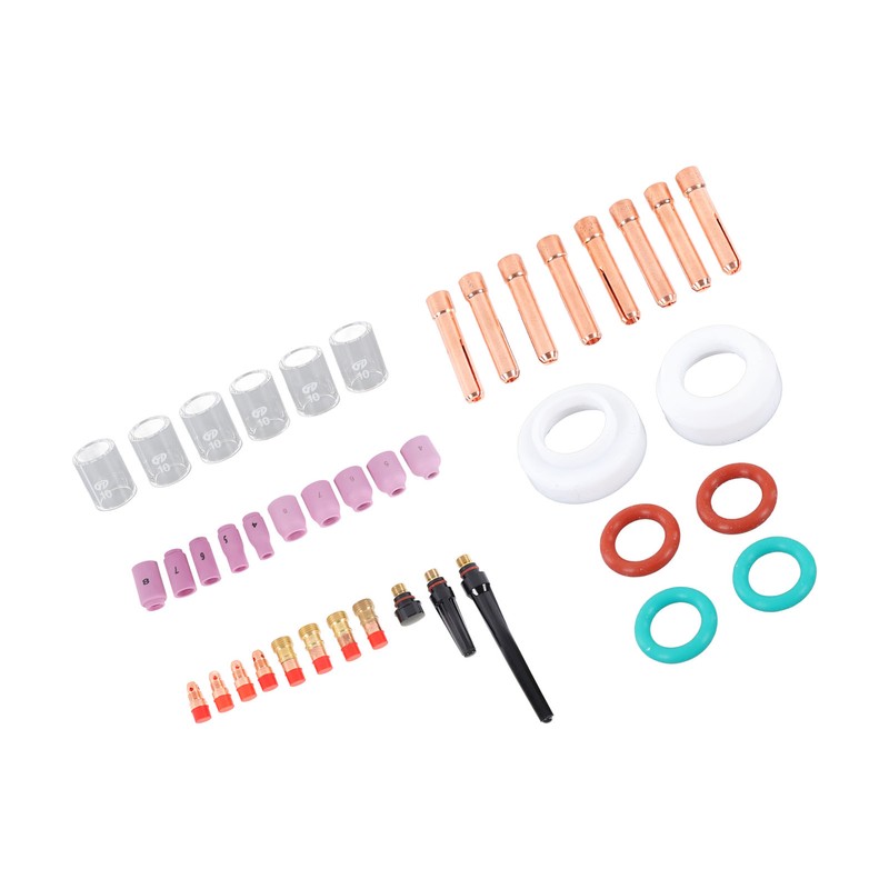 55 Pcs Set TIG Welding Consumables Ceramic Nozzle Heat Resistant