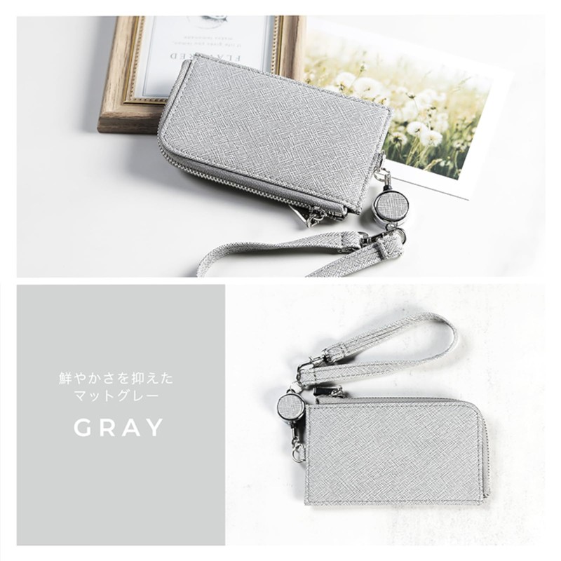 QUARE Women's Pass Case, Card Case, Commuter Holder, Key Case,