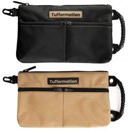 Tufformation Small Tool Pouch, Tool Bag Organizer with Zipper. Small Tool Bag with Multiple Compartments. Perfect Tool Pouch Bags for Men Women Electricians & Others.