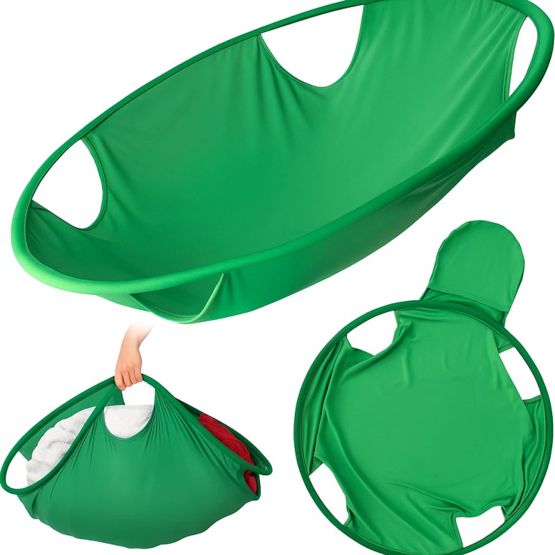 Unbranded Collapsible Turtle Easy Carry Laundry Hamper- Blue