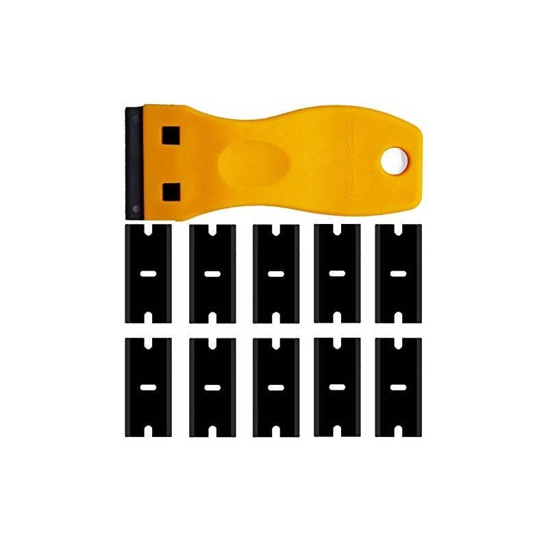 Double Edged Plastic Razor Blade Scrapers Knife with Contoured Grip