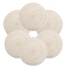 Round Braided Place Mat Set of 6 Cotton Placemats Washable